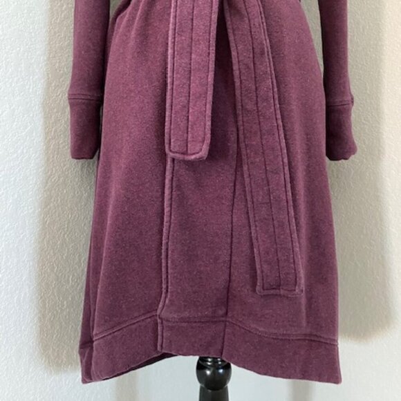 UGG Duffield Fleece Belted Robe Burgundy Wine XS - Picture 8 of 13